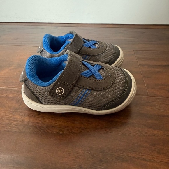 Stride Rite Kids Sr-Jackson Sneakers in Gray and Blue-Size 3 like new - Picture 3 of 12